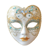 3D Carnival Face Mask with Sparkling Sequins and Realistic Details, Isolated on Transparent Background png