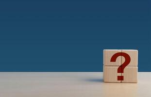 Question mark on empty space, problem concept photo