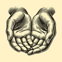 Praying hand design illustration vector