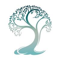 A tree with leaves and branches on it vector