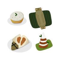 Set Of Indonesian Local Dessert vector
