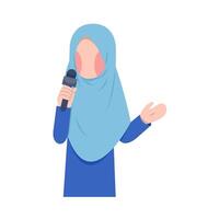 Hijab Reporter Character vector