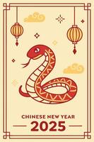 Chinese new year 2021 year of the snake vector