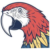 Head of parrot illustration vector