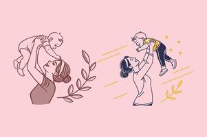Mother and child, mother and child, mother and child, mother and child, mother and child vector