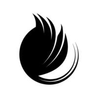 illustration of a bird's wings trapped in a circle vector