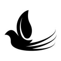 leaf-winged bird illustration vector