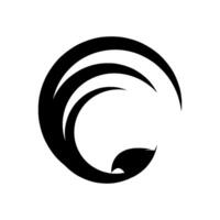 illustration of bird wings waves vector