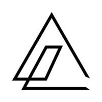 broken triangle line illustration vector