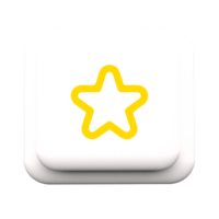 A star icon on a white button png