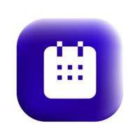 Flat Design Date Icon for Calendar Apps png