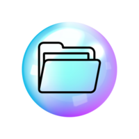Flat Design Folder Icons for Web and App Development png
