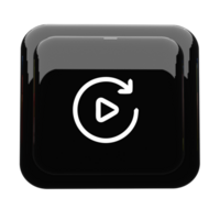 A black button with a white play button png