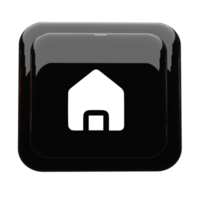A black button with a house icon on it png
