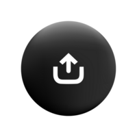 A black button with an arrow pointing up png