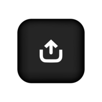 A black button with an arrow pointing up png