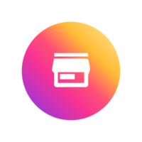 A colorful circle with a white box on it png