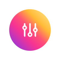 A colorful circle with three different colored lights png