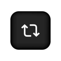 A black button with an arrow pointing to the left png