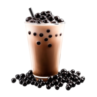 Milk Tea with Black Tapioca Pearls png