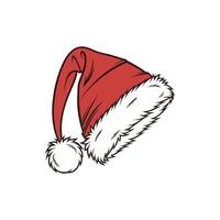 A santa hat with a white background , art vector