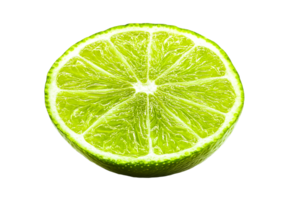 Isolated Green Lime Slice in High Resolution png