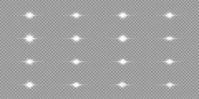 White horizontal light effect of lens flares vector