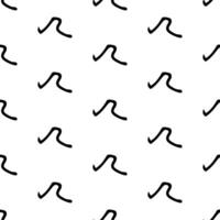 Seamless pattern with sketch squiggle vector