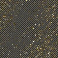 Gold glittering dust on a gray background. Dust with gold glitter effect and empty space for your text. illustration vector
