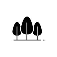Group of trees icon. Simple solid style. Nature tree, garden, wood, leaf, green plant, growth, forest, environment concept. Black silhouette, glyph symbol. Illustration isolated. vector