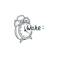 Wake up alarm clock icon vector