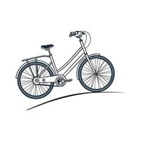 Bicycle on white background vector