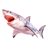 Epic Great White Shark with Open Mouth Displaying Teeth png