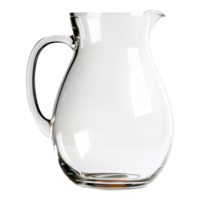 Elegant Glass Pitcher with Smooth Curves and Clear Surface png