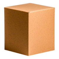 Plain Brown Cube Container on White Background for Packaging Use png