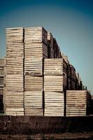 Crates stack background photo