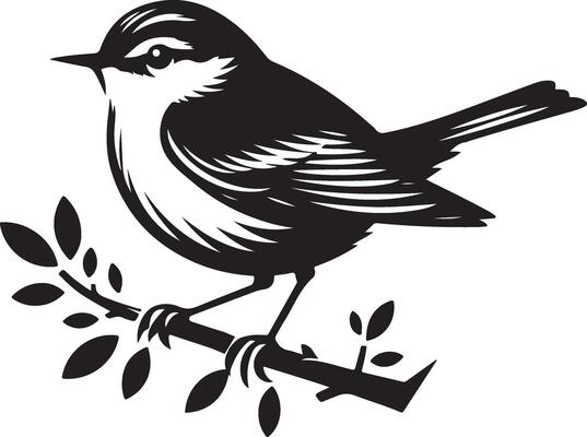 Passerine bird silhouette
