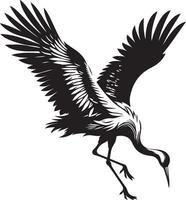 Spoonbill bird silhouette vector