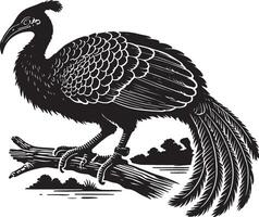 megapode bird silhouette vector