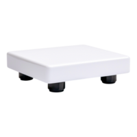 White Square Display Stand with Rounded Edges and Rubber Feet png