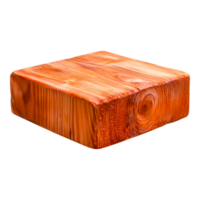 Detailed Close-Up of Textured Wooden Block with Natural Grain Patterns png