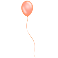 A peach colored balloon with a string png