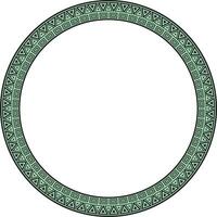 round green border ornament. Native American tribes framework, circle. vector