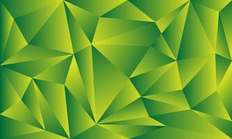Abstract gradient green polygonal background with triangles Illustration. vector
