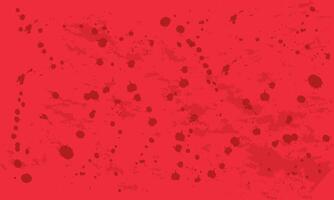 Red grunge background with paint splashes Illustration. vector