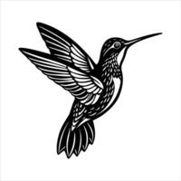 Ruby throated hummingbird vector