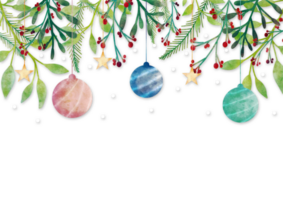 Christmas decorations branches on a Transparent background png