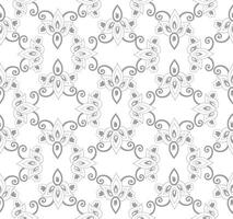 Seamless pattern with line drawn arabesque . Flourish ornamental texture in damask asian style. vector