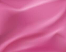 Texture of pink silk. Closeup fabric with smooth pleats background. Texture of textile pattern. Realistic 3D illustration design for product advertising. vector