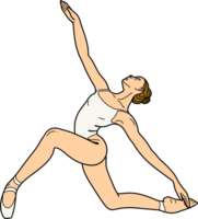 ballerina doing a split on isolated background png